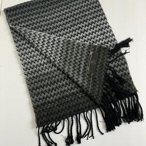 Scarf Fringe  Gray & Black